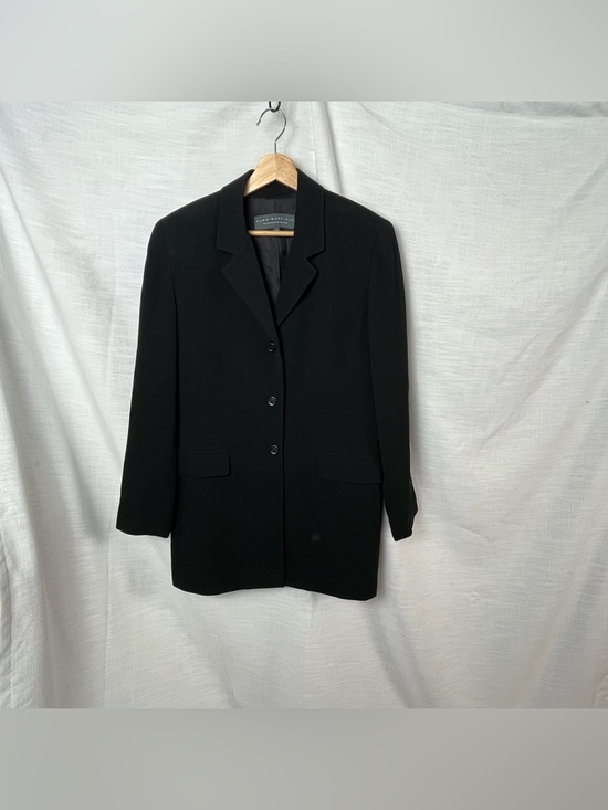 Alex Garfield Jackets & Blazers - Vintage 90s Alex Garfield Black Long Blazer Jacket Textured Women’s 12
